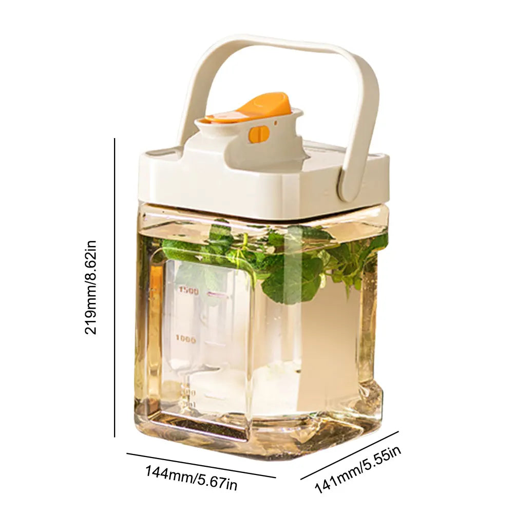 2.3L Refrigerator Cold Water Kettle Juice Water Jug with Spigot Iced Beverage Dispenser Outdoor Camping Liquid Drink Container