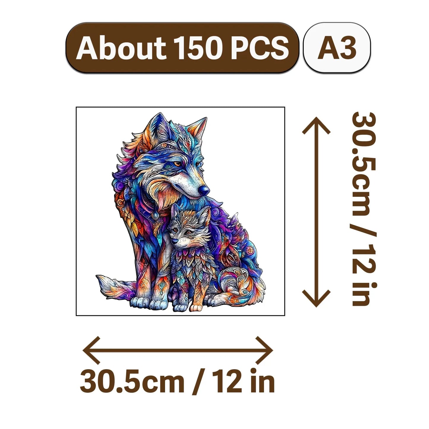 Bear and Animal World Theme Wooden Jigsaw Puzzle Wood Home Decor Painting Christmas and Halloween Gift Toy for Teen and Kid