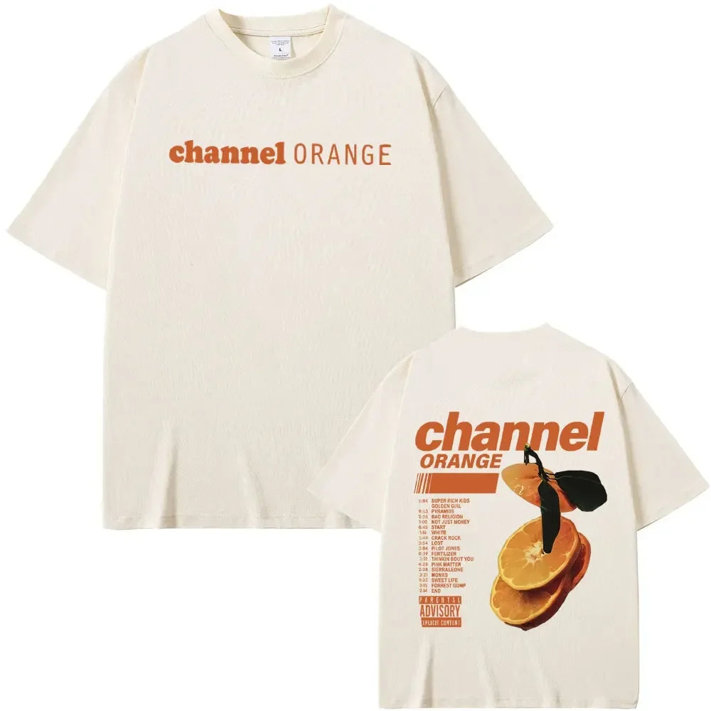 T-shirts Blond Hip Hop Vintage T Shirt Fashion Streetwear Rapper Frank Channel Orange Graphic Print Tshirt Ocean
