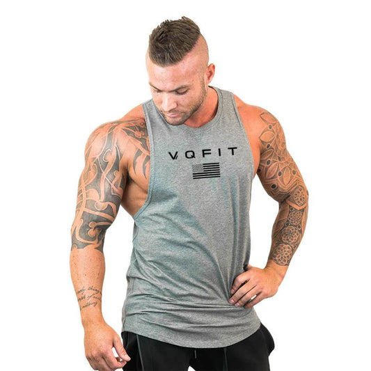 Outdoor Comfortable Running Top Summer Men's Cotton Breathable Sweat-absorbent Vest Sports Loose Fitness Bottoming Shirt