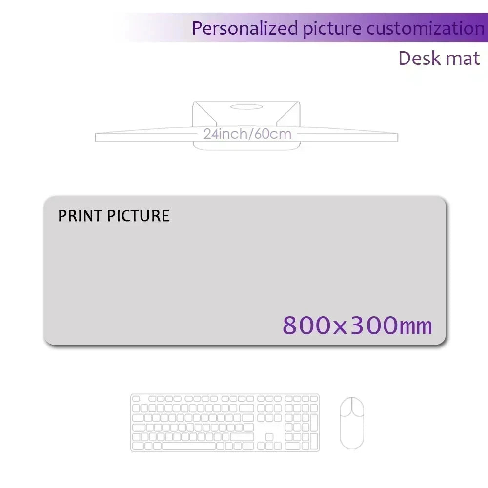 DIY custom image gaming mouse pad, large desk pad 90X40cm high-definition personalized anti slip washable home and office