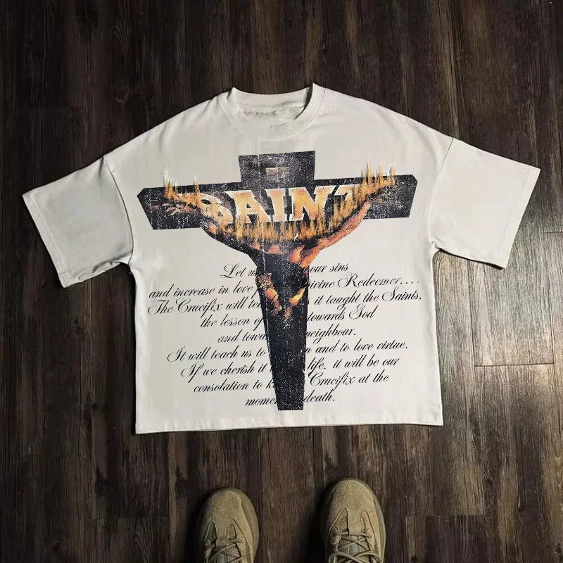 Hip Hop Original Style Letter Pattern T-shirt Y2K Style Men's T-shirt Summer Unisex Casual T-shirt Hip-hop