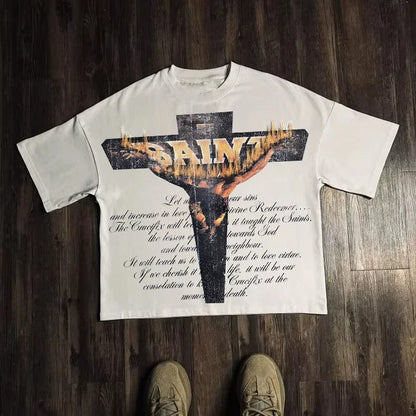 Hip Hop Original Style Letter Pattern T-shirt Y2K Style Men's T-shirt Summer Unisex Casual T-shirt Hip-hop