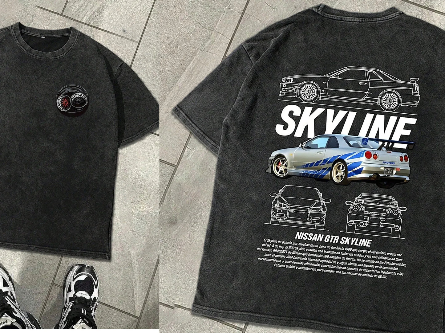 Mens Cotton T Shirt Casual Summer Short Sleeve Racing Car Graphic Print JDM Style Streetwear Comfortable Fashion Daily Wear Top