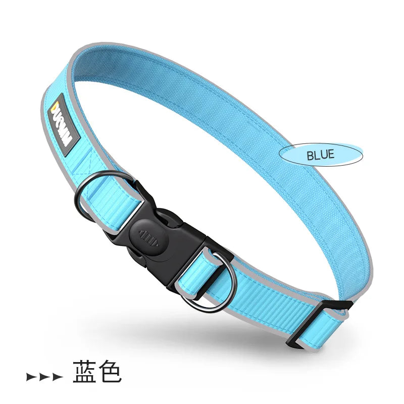 New Dog Collar and Leash Set Reflective Nylon Adjustable Collar for Small Medium Dogs Pet Walking Gear Dog Accessories P020