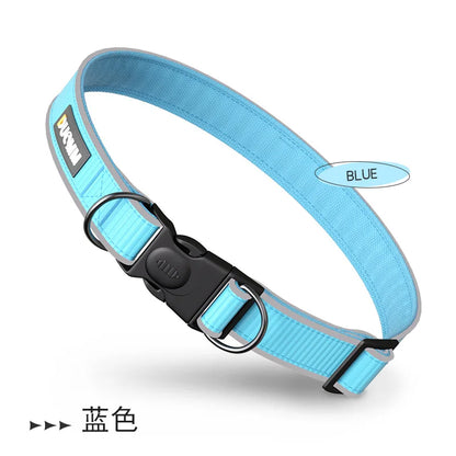 New Dog Collar and Leash Set Reflective Nylon Adjustable Collar for Small Medium Dogs Pet Walking Gear Dog Accessories P020