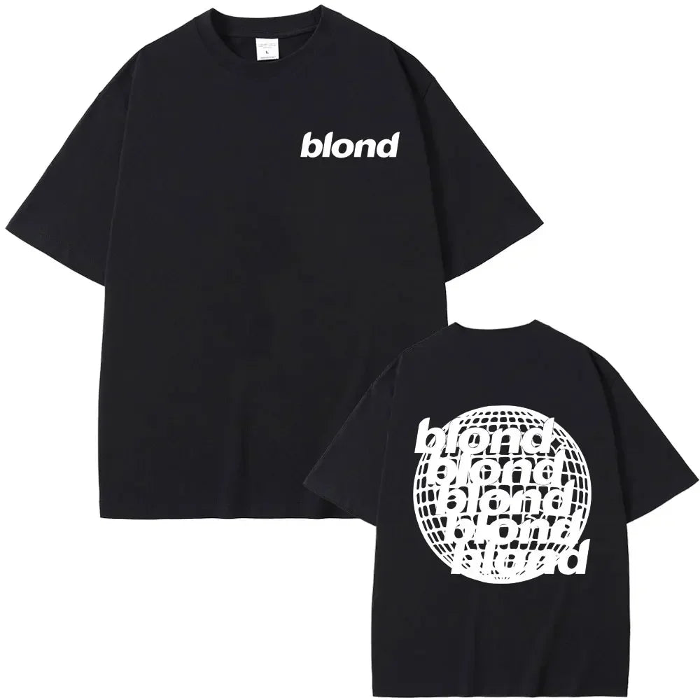 T-shirts Blond Hip Hop Vintage T Shirt Fashion Streetwear Rapper Frank Channel Orange Graphic Print Tshirt Ocean