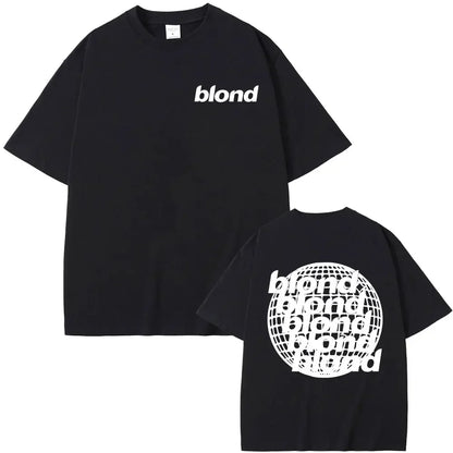 T-shirts Blond Hip Hop Vintage T Shirt Fashion Streetwear Rapper Frank Channel Orange Graphic Print Tshirt Ocean