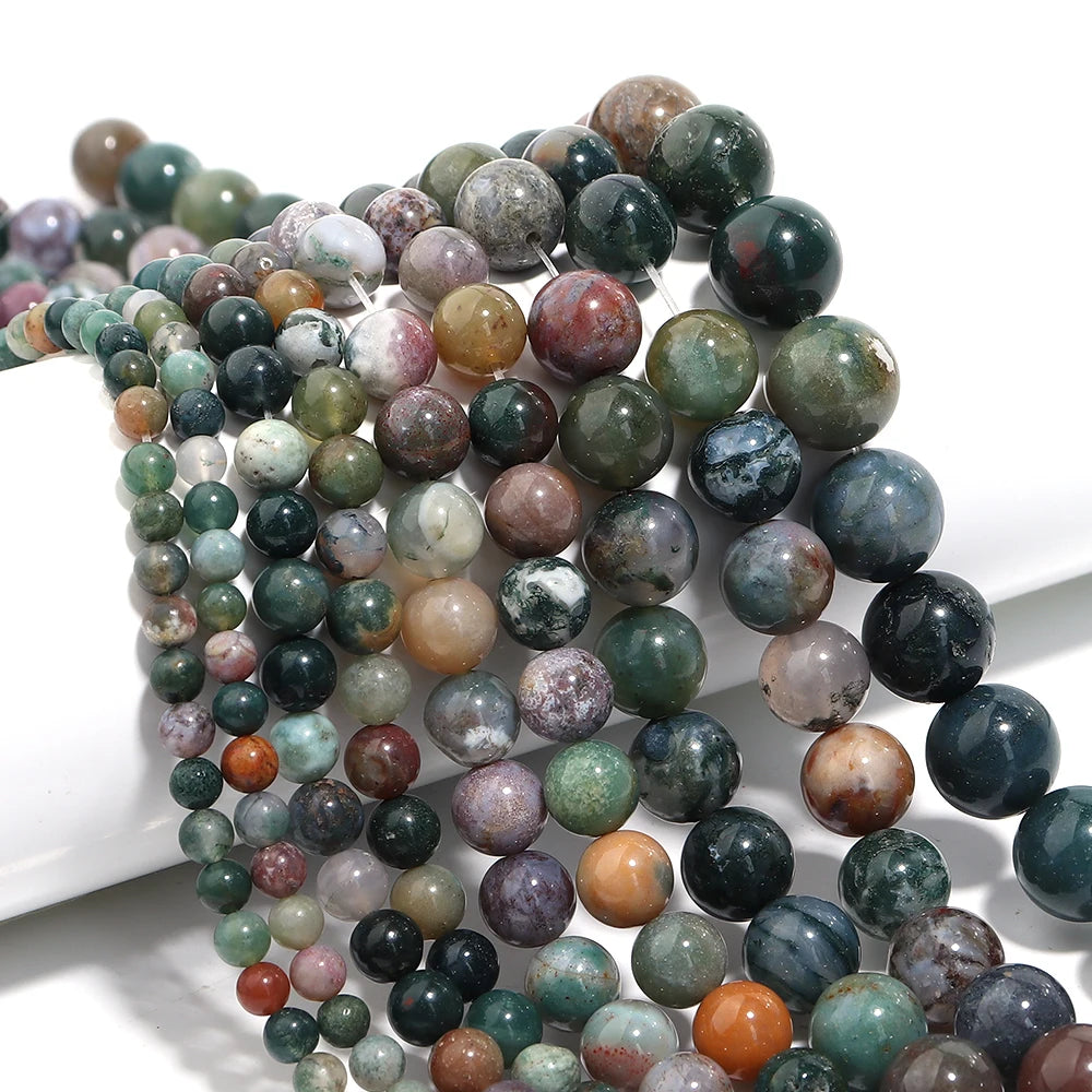 Natural Stone 4 6 8 10 12mm Round Tiger Eye Amethyst Agate Jades Stone Spacer Bead For Jewelry Making Diy Bracelet Needlework