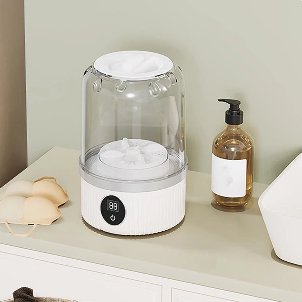 Underwear Washer with Laundry Cup Cordless Small Washing Machine Rechargeable Portable Washing Machine for Bra Underwear Socks