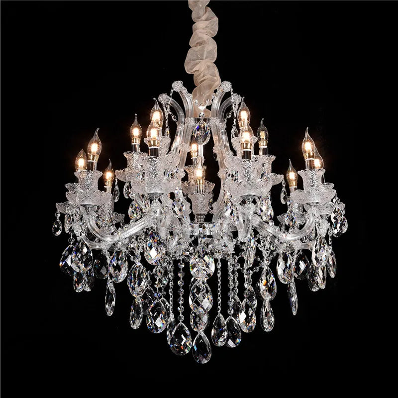 Maria Theresa Crystal Chandelier Luxury Decora Indoor Lighting For Lobby Living Room Bedroom Kitchen E14 Candle Ac Fixture Light