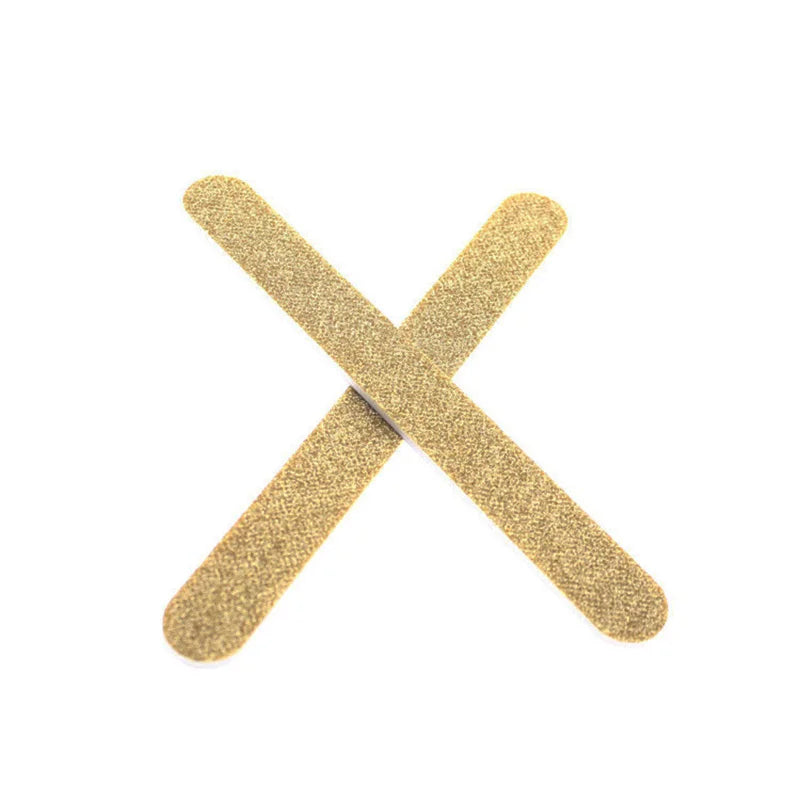 6Pcs/Set Golden Color One Side Fingernail File Cheap Wholesale Professional Glitter Nail Beauty Care Tool