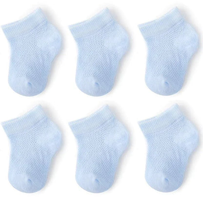 3Pairs/Set Soft Stitch Cute Floor Clothes Stockings Summer Baby Mesh Ankle Short White Sock for Toddler Boys Girls Kids Gifts