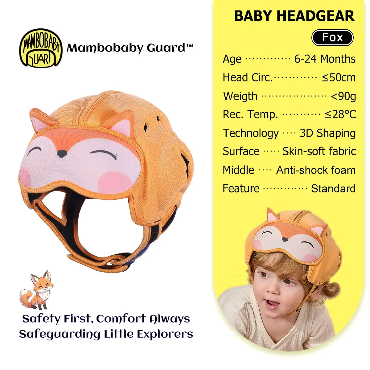Mambobaby Guard Dropshipping 1 Safe Anti-Shock Baby Helmet Toddler Head Protector Infant Headgear Learn Crawl Walk for Bump Fall