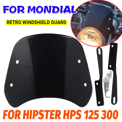 For FB Mondial Hipster HPS 125  300 Motorcycle Accessories Windshield Wind Deflector Windscreen Fairing Guard Dust Cover