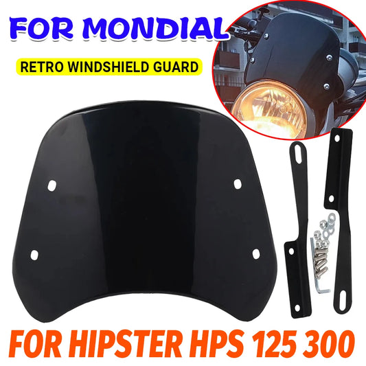 For FB Mondial Hipster HPS 125  300 Motorcycle Accessories Windshield Wind Deflector Windscreen Fairing Guard Dust Cover