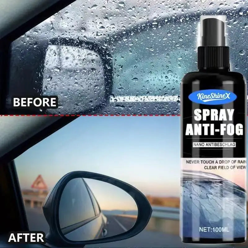 Nano Anti-Fog Glass Spray, Used for Clear Vision Anti-Fogging on Car Windows, Helmets, Windshields, and Interior Windows