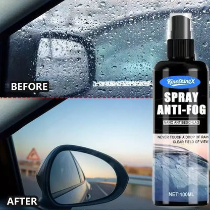 Nano Anti-Fog Glass Spray, Used for Clear Vision Anti-Fogging on Car Windows, Helmets, Windshields, and Interior Windows