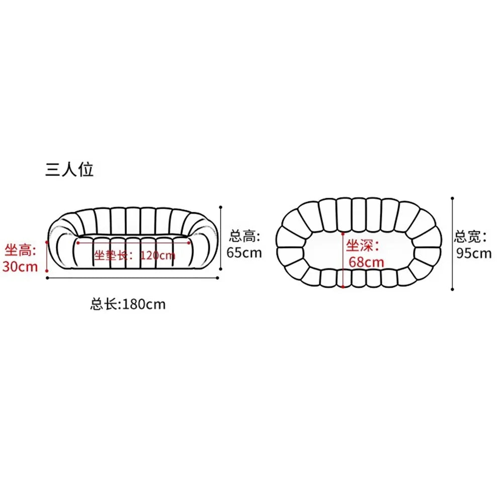 Cloud Sofa Plush Pumpkin Sofa Combination Soft And Comfortable Modern Living Room Sofa Suite Apartment Home Decoration Furniture