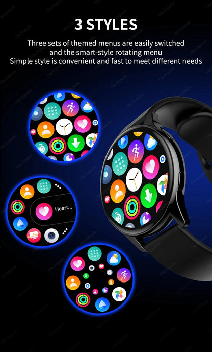 Smartwatch Women Watch 6 Health Monitoring Watch Waterproof Voice Assistant Bluetooth Call Smart Watch 2025 New Sports Watch