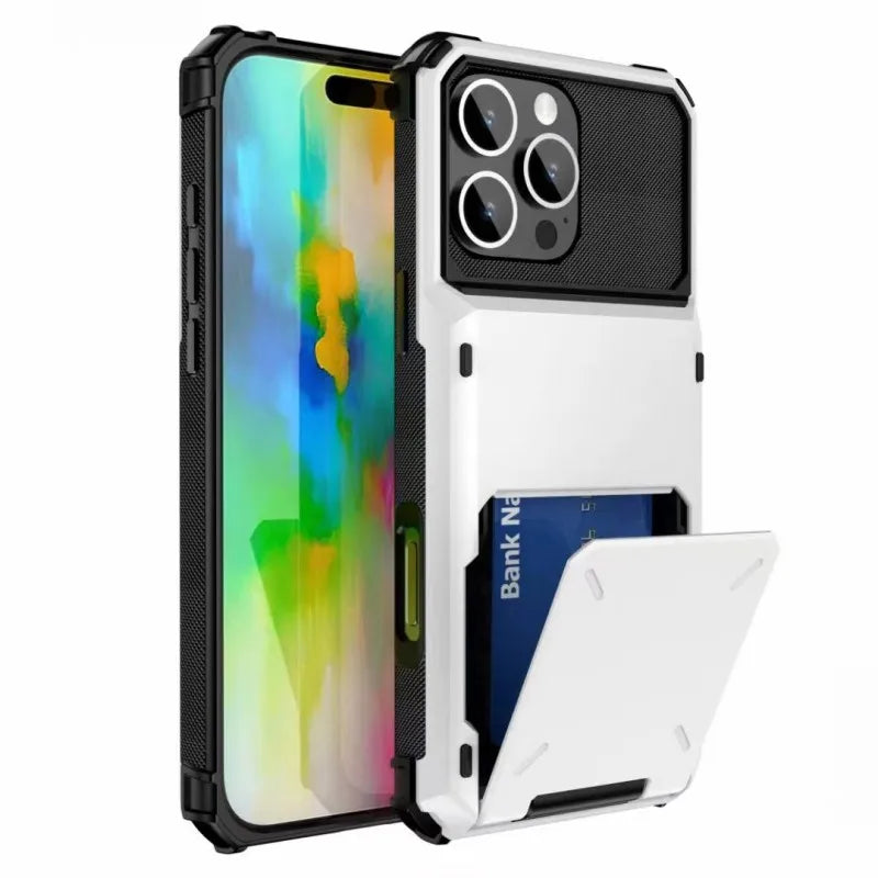 Wallet Case for iPhone 17 Pro MAX 16 15 14 13 12 Mini 11 X XS Plus 16Plus 17Air Armor Card Slot Flip Hidden Pocket Hard PC Cover