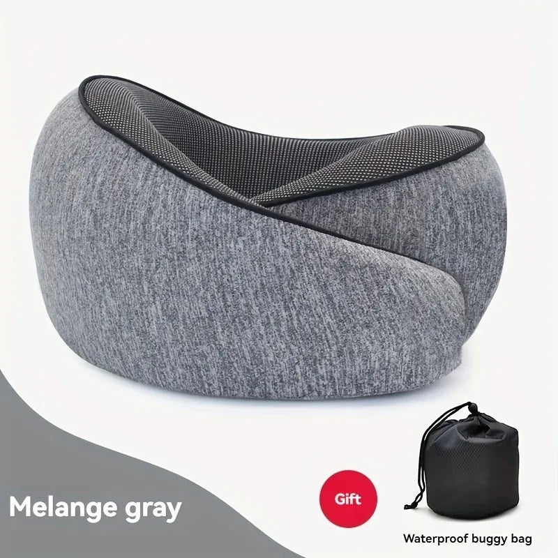 Travel Neck Pillow Car Neck Memory Foam Pillow U-Shaped Portable Auto Headrest Pillow Adjustable Traveling Sleeping Neck Pillow