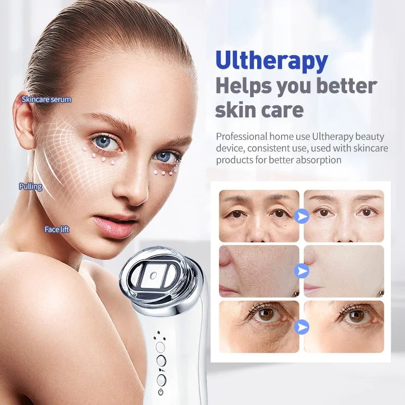 Mini Face HIFU Machine for Women Chin Neck Eye Professional Facial Rejuvenation Antiaging Heat Up Portable Beauty Instrument