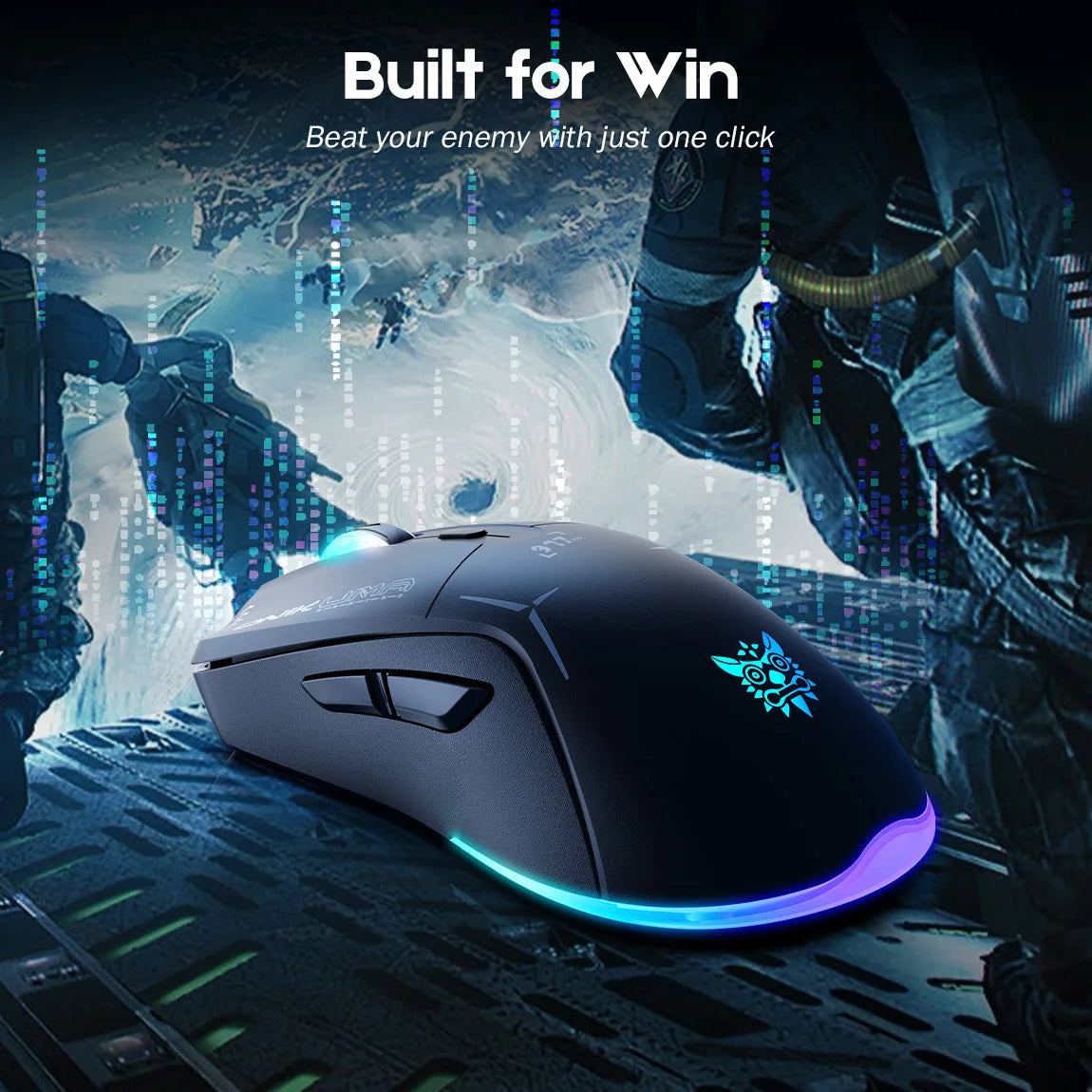 ONIKUMA 2025 New Wireless Mouse Dual-mode Laser 2.4G Game Mechanical Computer E-sports Office Home Computer Luminous