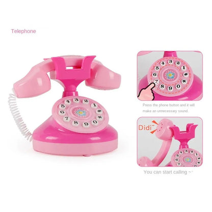 Coffee Machine Household Appliances Toys Vacuum Cleaner Cooking Pretend Play Set with Light Sweeper Kitchen Toys Boy Girl