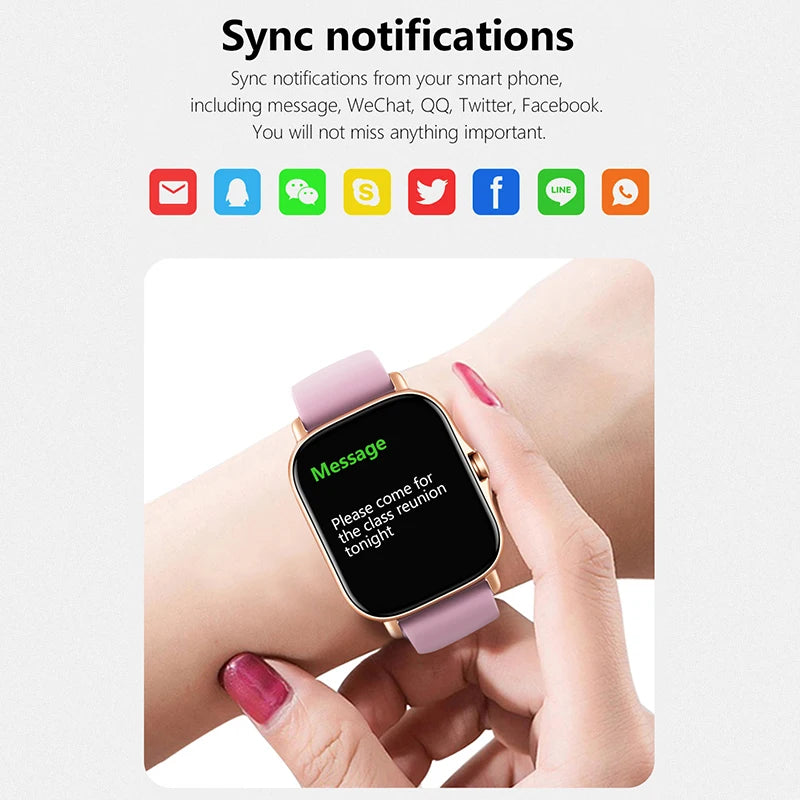 1.83'' Sports Smart Watch Fitness Clock Health Monitor Waterproof Smartwatch Wireless Call Watches for Men Women IOS Xiaomi 2025