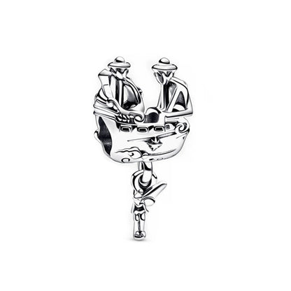 Hot Sell 925 Silver DIY Beads Jewelry Charms Bracelet Mickey Minnie Princess Christmas Stitch Robots Marvel Cute Miniso Disney