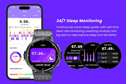 2025 NEW GPS Smart Watch 1.46'' AMOLED Display Built-in Compass Barometric Altimeter 5ATM 580mAh Battery Sports Smartwatch Men