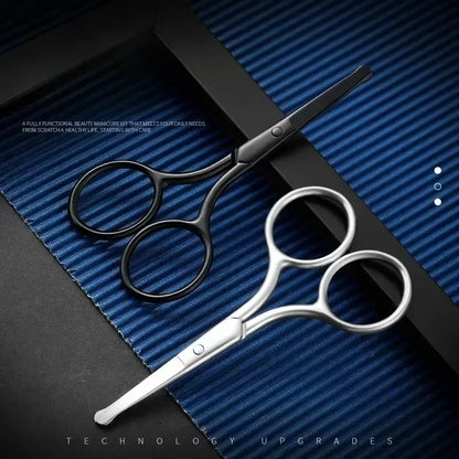 1Pc Stainless Steel Nose Hair Mini Small Scissors Eyelash Facial Hair Straight Round Tip For Eyebrows Nail Beard Manicure Makeup