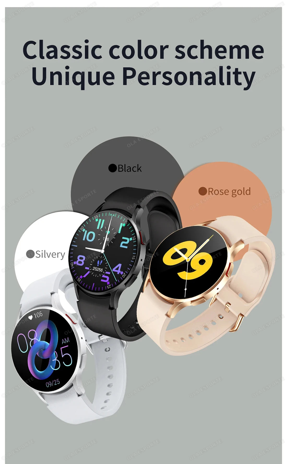 Smartwatch Women Watch 6 Health Monitoring Watch Waterproof Voice Assistant Bluetooth Call Smart Watch 2025 New