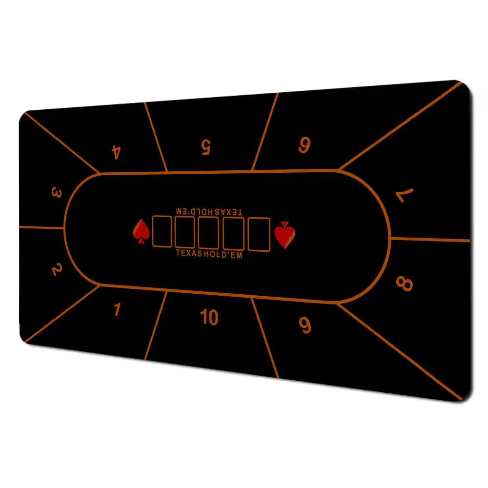 Texas Hold'em Table Pad Portable Rubber Poker Table Mouse Pad Keyboard Office Gaming Table Pad Gambling Players Game Layout