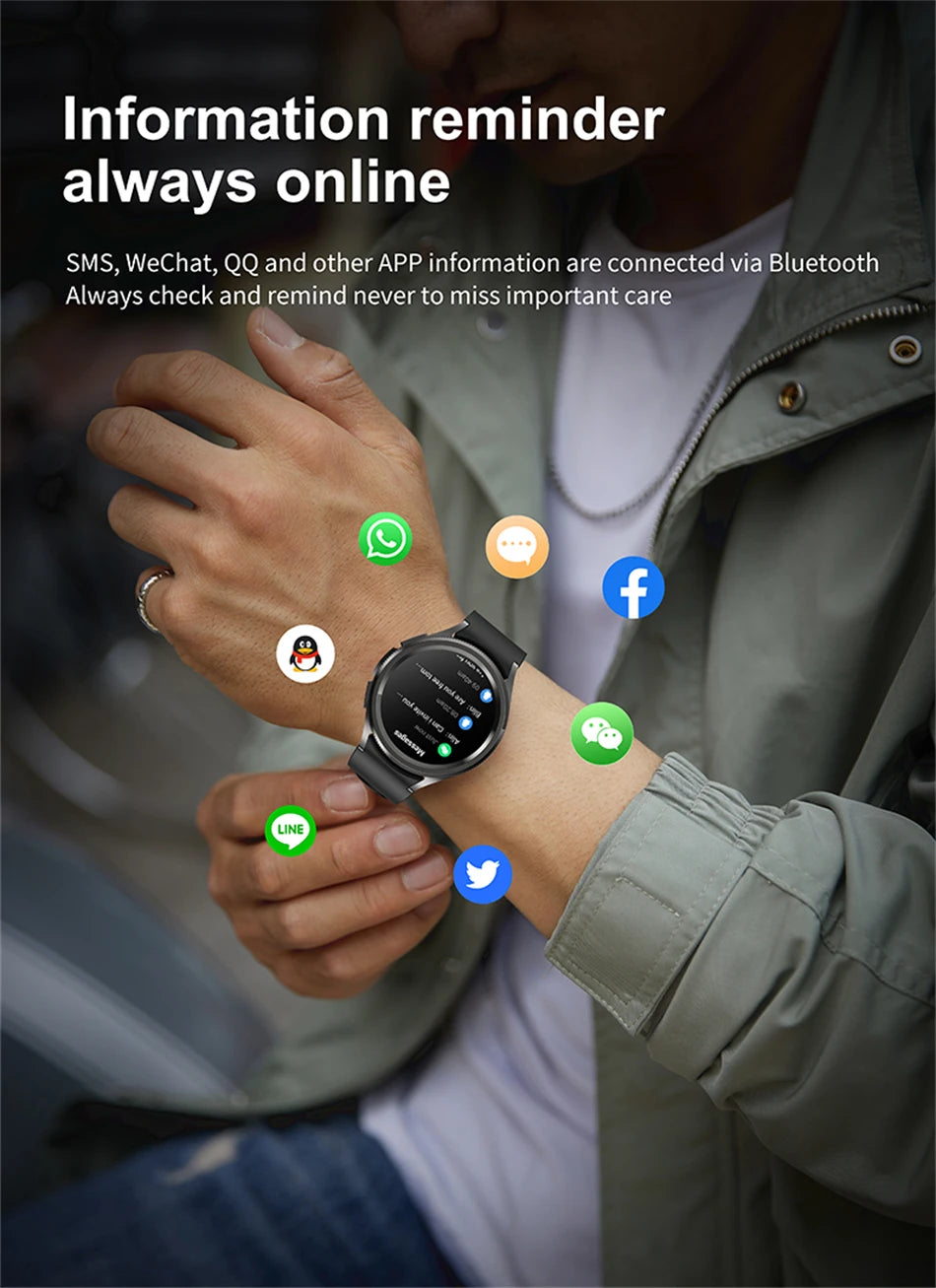 2025 New Smart Watch 6 Classic Smart Watch Fashion Men Sports Fitness Waterproof Heart Rate AMOLED HD Bluetooth Call Smartwatch