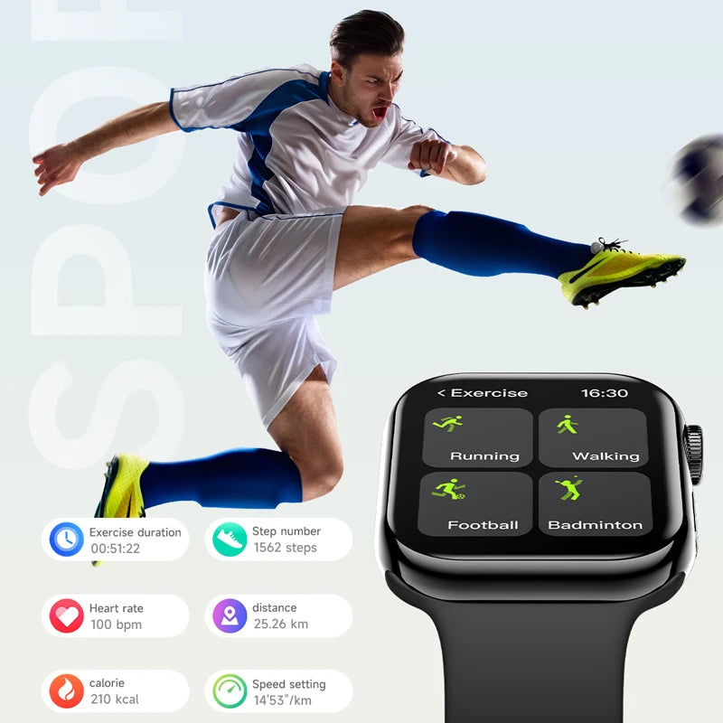 2025 New for Watch 10 Smart Watch Men HD AMOLED Music 3D Surround Health monitoring Bluetooth Call Waterproof Woman smart watchs