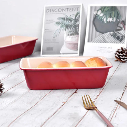 2 LBS Loaf Pan Two-tone Coating Bread Buns Cake Baking Mold Tin Shape Tool for Pastry Cooking Supplies