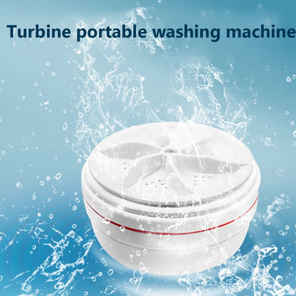 Portable Mini Turbo Washer Rotating Ultrasonic Turbo Washer for Underwear Socks Ultrasonic Turbo Washing Machine for Home Travel