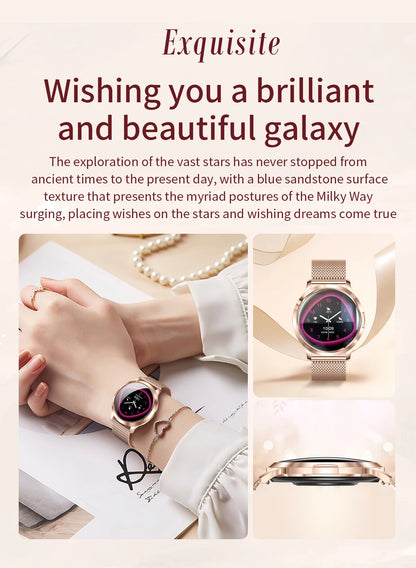 2025 New Smart Watch For Women Gift 1.32 Inch Full Touch Screen Sports Fitness Watches Bluetooth Calls Digital Smartwatch Ladies