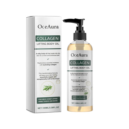 Collagen Lifting Body Oil Hydrating Tightening Whole Body Massage Essential Oil Lifting Firming Body Oil for Dry Skin Moisturize