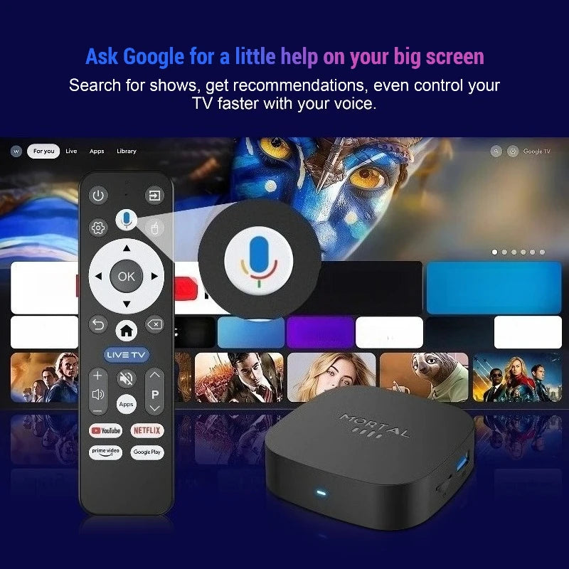 2026 T1+ Android 16 Smart TV Box Rockchip RK3518 WIFI6 BT 5.4 UI Interface 8K HD Media Player Voice Assistant Set Top Box IPTV