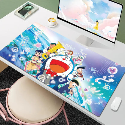 D-Doraemon Nobita Earth Mouse Pad Large Desk Mat Keyboard Ergonomic Office Rubber PC Non-slip Anti-fray Home Custom Best Price