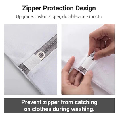Laundry Bag Reusable Mesh Wash Bag with Non Rust Zipper Clothes Protection Net Washing Machine Universal
