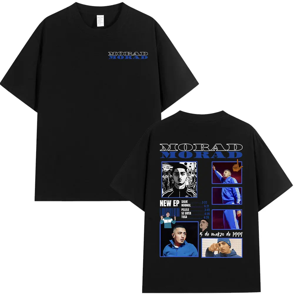 Rapper Morad MDLR Tour Album T Shirt Men's Women High Quality Cotton Tee Shirt Fashion Hip Hop Short Sleeve T-shirts Streetwear