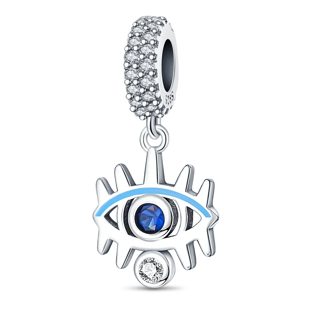Hot Sale 925 Silver Color Evil Eye Charm Demon Eye Bead For Original  Bracelet&Bangle DIY Making Fashion Jewelry Gift