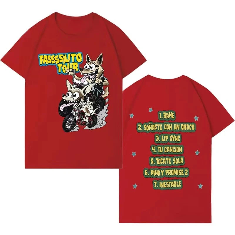 Rapper Lucho Rk La Pantera Ta Facil Tour Harajuku Print T-shirt 2026 Men Women Hip-hop Cozy Casual Cotton Tshirts Fans Gift