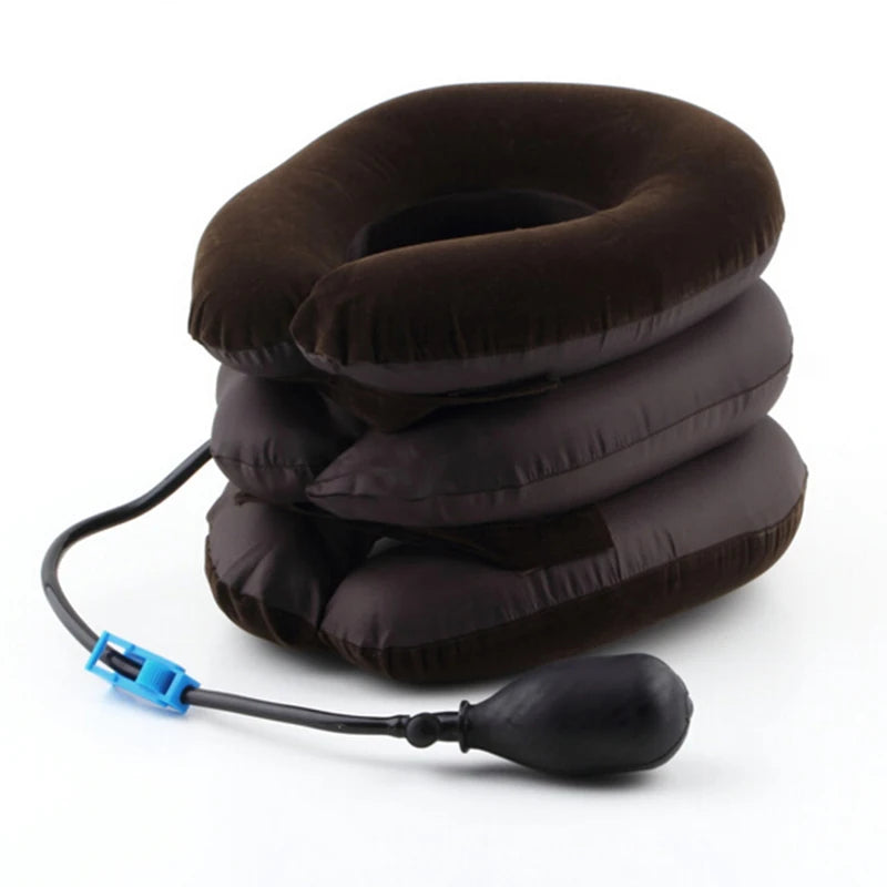 Neck Inflatable Pillow Collar Tractor Air Cervical Traction Device Support Vertebra Orthopedics Massage Relaxation Brace